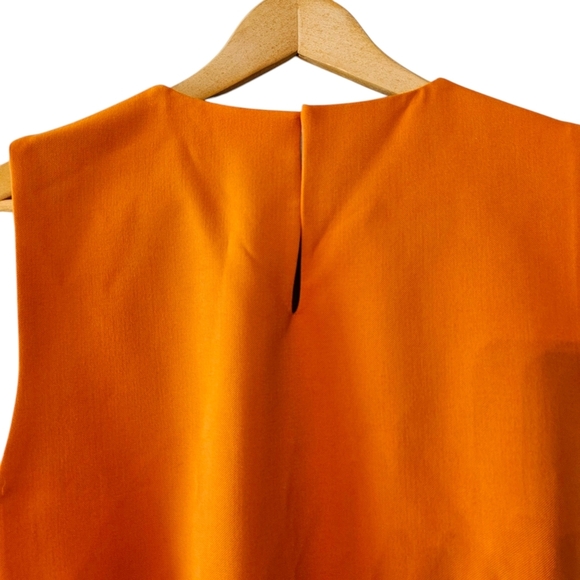NWT Zara Sleeveless Button Orange Top Vest Casual Women's Size Medium - Picture 15 of 16